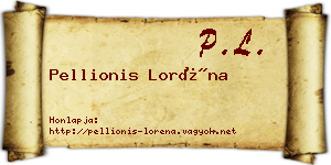 Pellionis Loréna névjegykártya